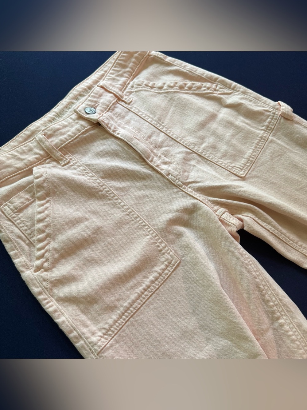American Eagle Jeans Womens 6 Long Light Pink Super High Rise Baggy Wide Leg - Picture 4 of 16